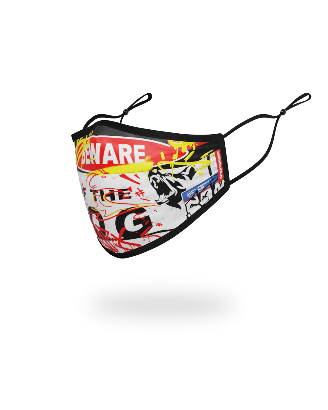 SPRAYGROUND® FASHION MASK ADULT BEWARE OF THE DOG FORM-FITTING FACE MASK