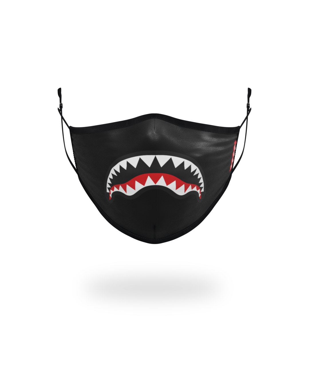 SPRAYGROUND® FASHION MASK ADULT SHARK LOGO (BLACK) FORM-FITTING FACE MASK