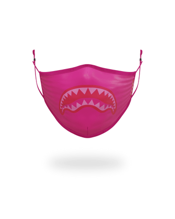 SPRAYGROUND® FASHION MASK ADULT PINK SHARK FORM-FITTING FACE MASK