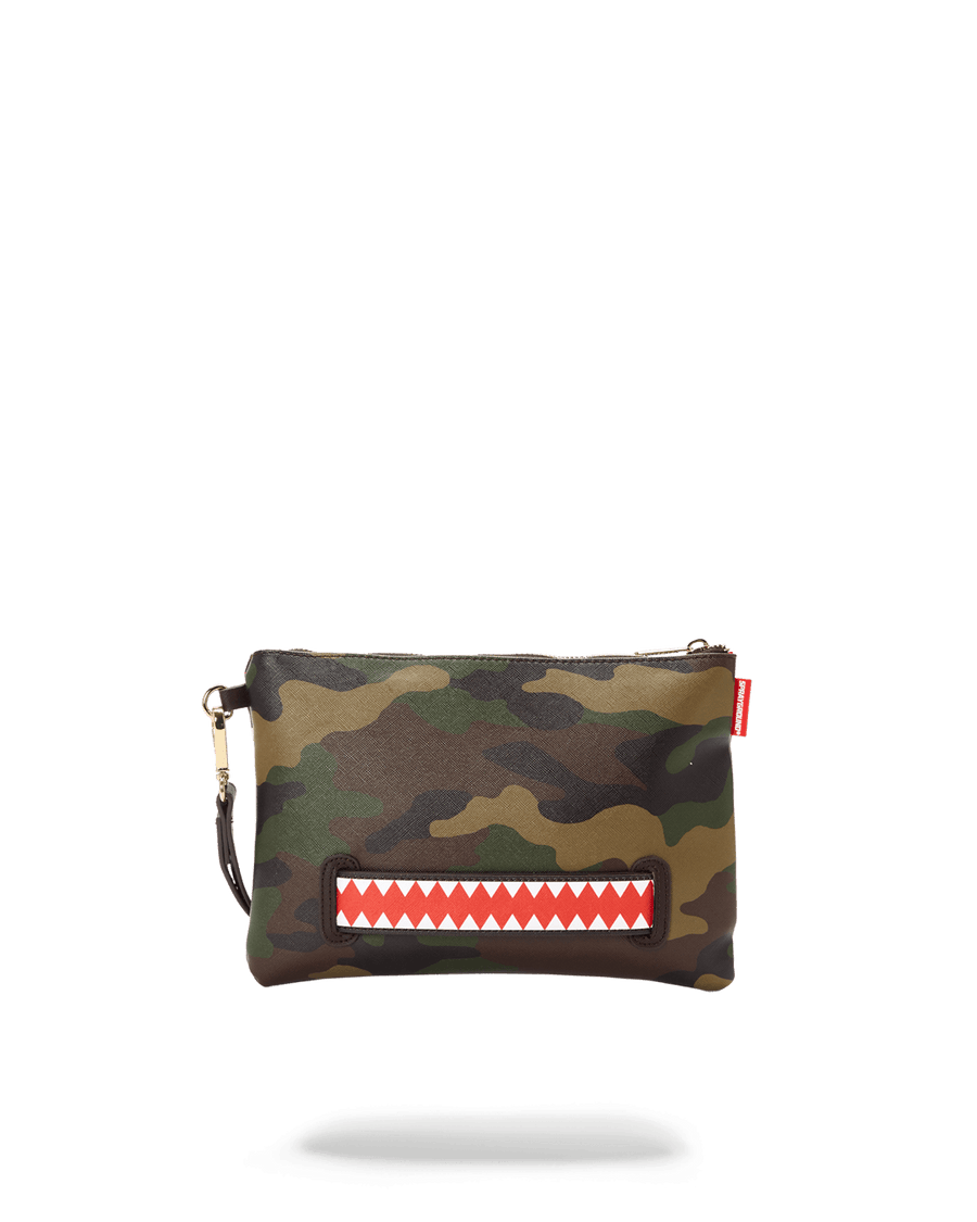 SPRAYGROUND® POUCHETTE CHECKS IN CAMOFLAUGE CROSSOVER CLUTCH