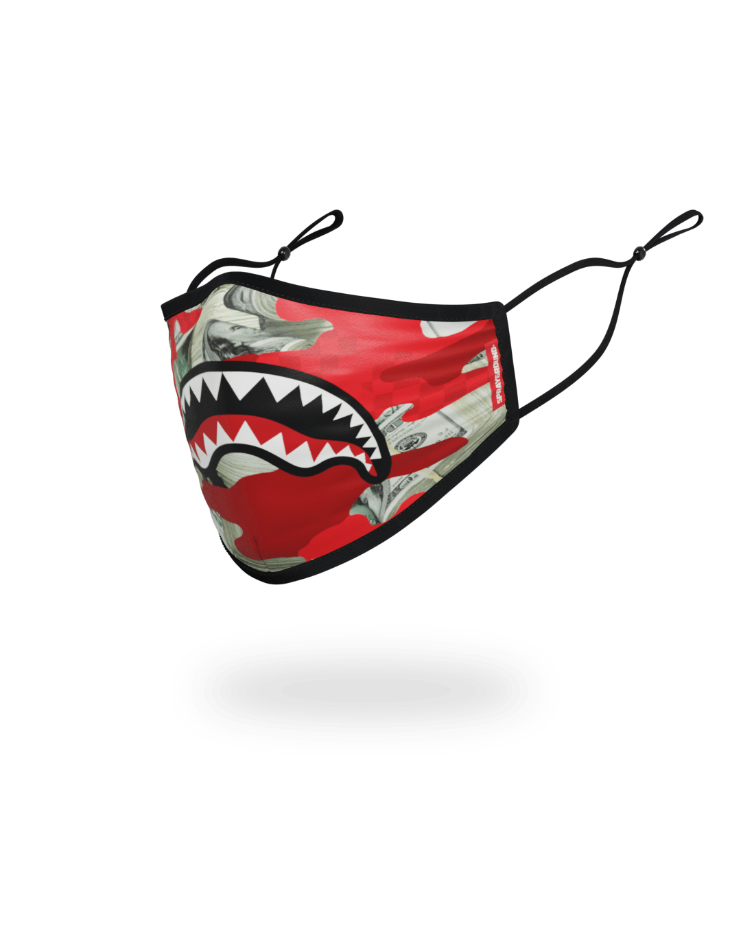 SPRAYGROUND® FASHION MASK ADULT MONEY CAMO (RED) FORM-FITTING FACE MASK