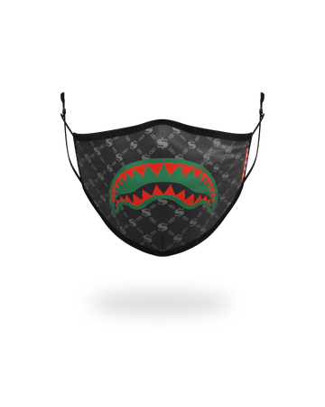 SPRAYGROUND® FASHION MASK ADULT SPUCCI (BLACK) FORM-FITTING FACE MASK