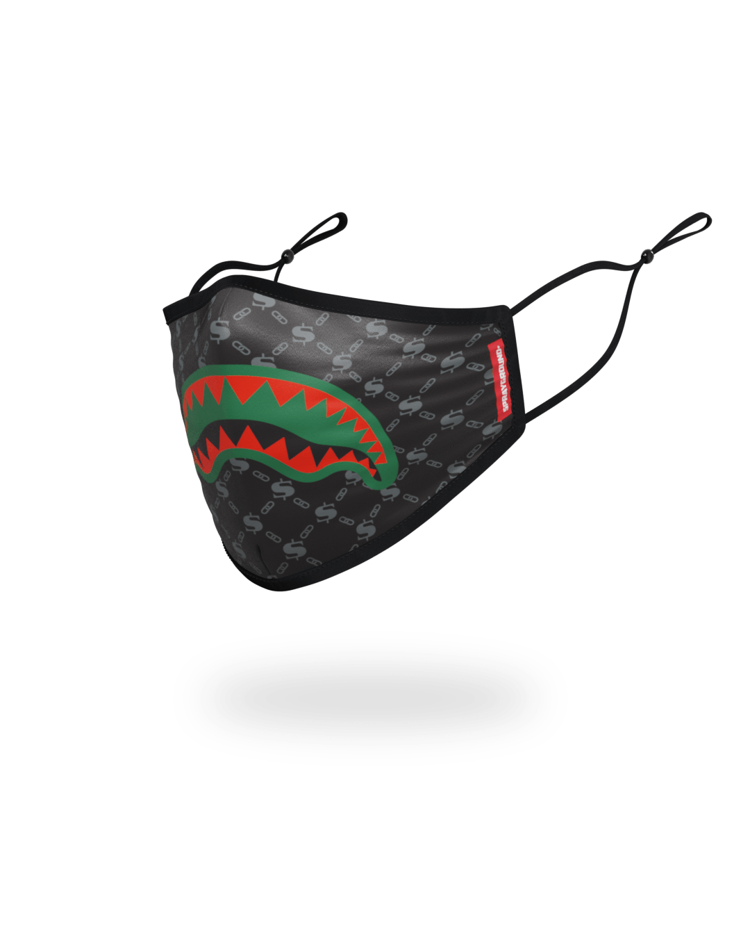 SPRAYGROUND® FASHION MASK ADULT SPUCCI (BLACK) FORM-FITTING FACE MASK