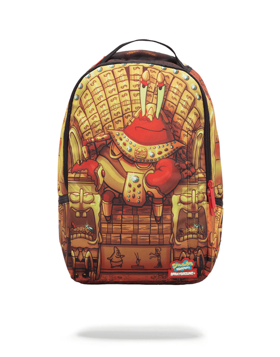 mr krabs nike backpack SPRAYGROUND MR. ACCOUNTS PAYABLE DLXSR Attach Boutique A zippered front pocket lets you store your small items Nike Classic Kyrie Spongebob Big