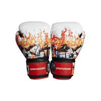 SPRAYGROUND® BOXING GLOVES WHITE FIRE MONEY BOXING GLOVES