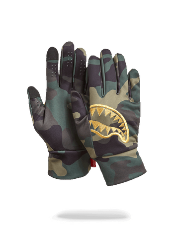 SPRAYGROUND® GLOVES GOLD STENCIL CAMO GLOVES