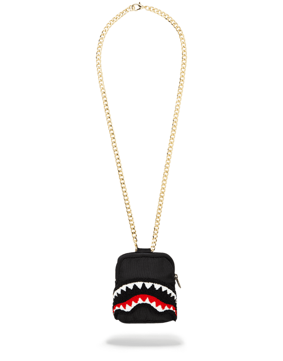 SPRAYGROUND® NECKLACE BLACK CHENILLE SHARK BACKPACK CHAIN