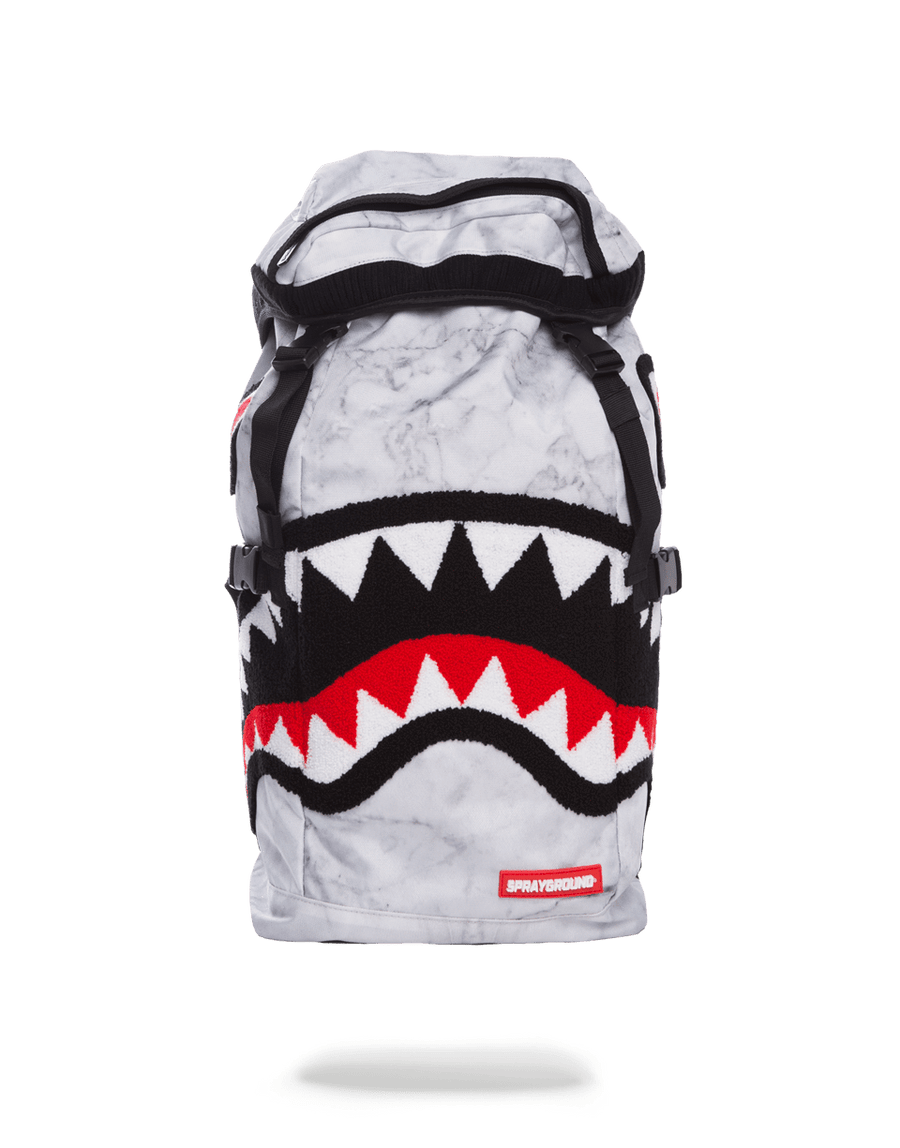 Sprayground Chenille Black Camo Shark Backpack