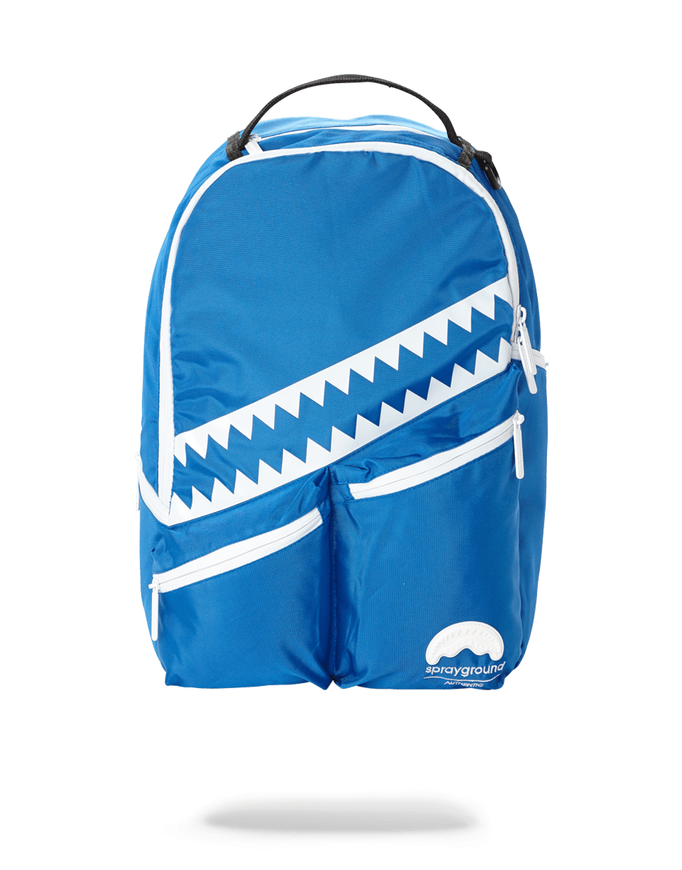 Sprayground backpack blue and white Clearance