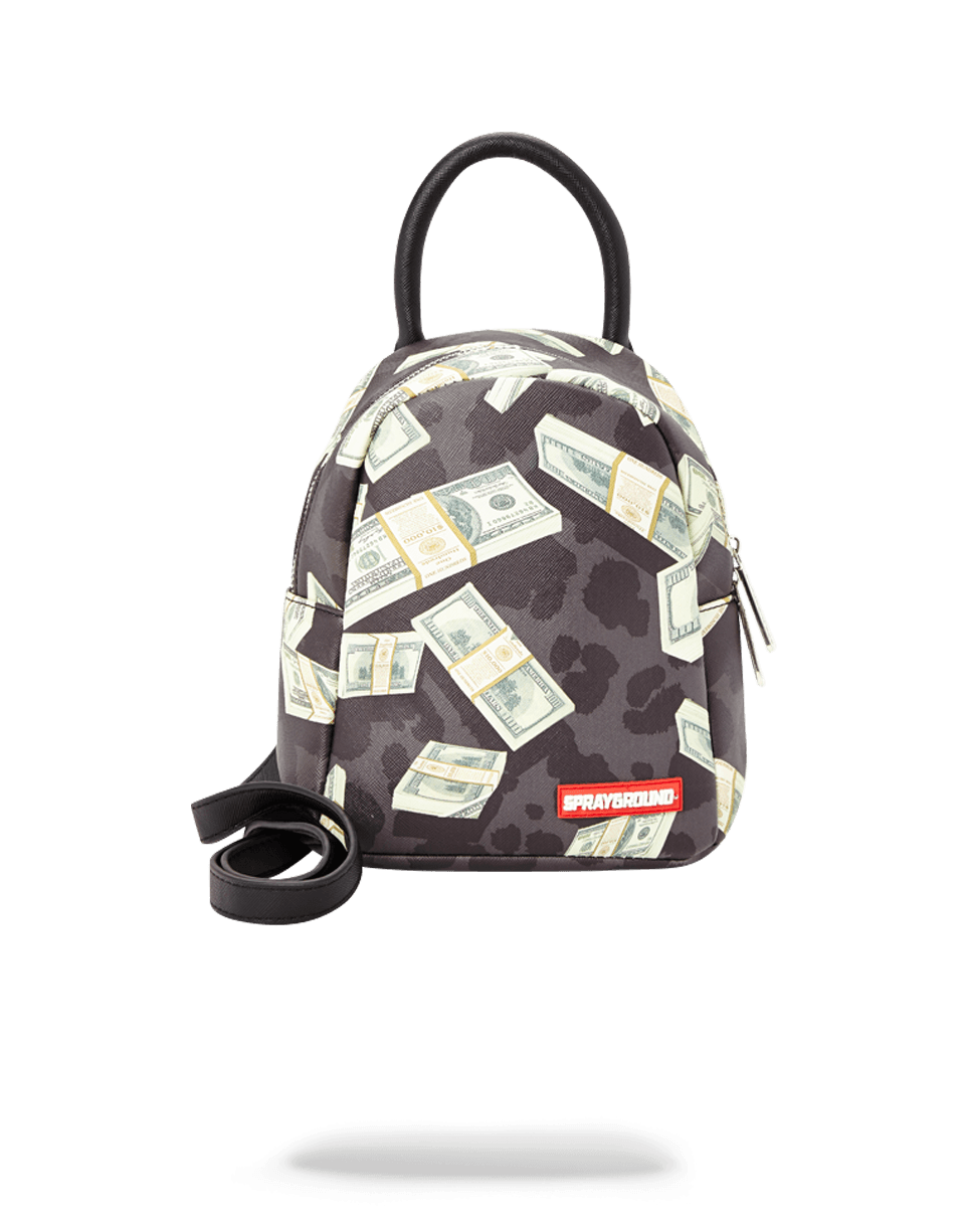 SPRAYGROUND® MINI MONEY ON BLACK LEOPARD PRINT MINI