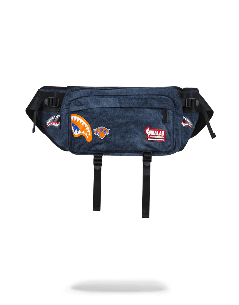 SPRAYGROUND® CROSS BODY NBALAB KNICKS DENIM SHARK CROSSBODY