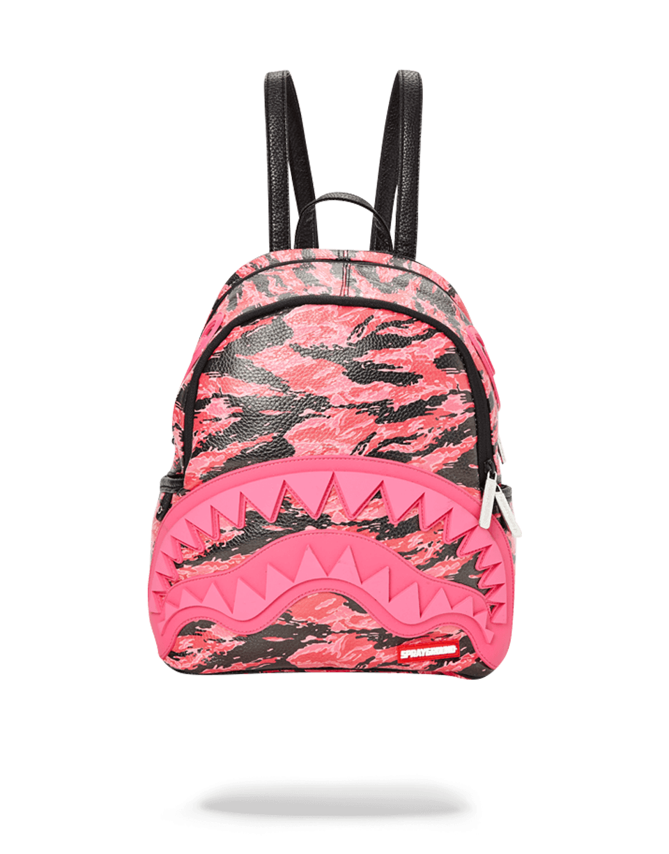 SPRAYGROUND® WOMENS BACKPACK PINK TIGER CAMO SHARKMOUTH SAVAGE BACKPACK