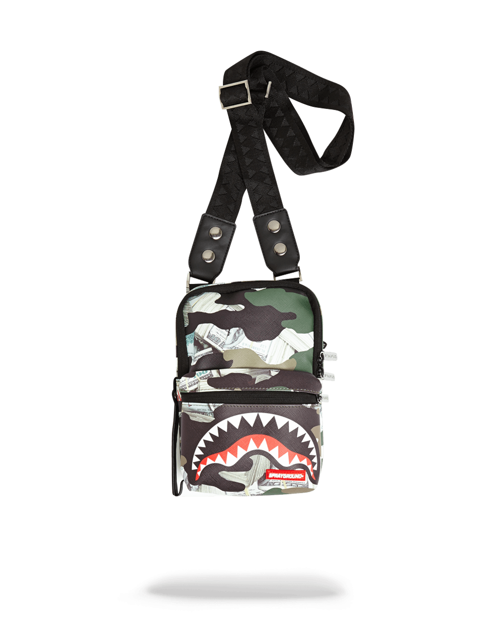 SPRAYGROUND® SLING CAMO MONEY SHARK SLING