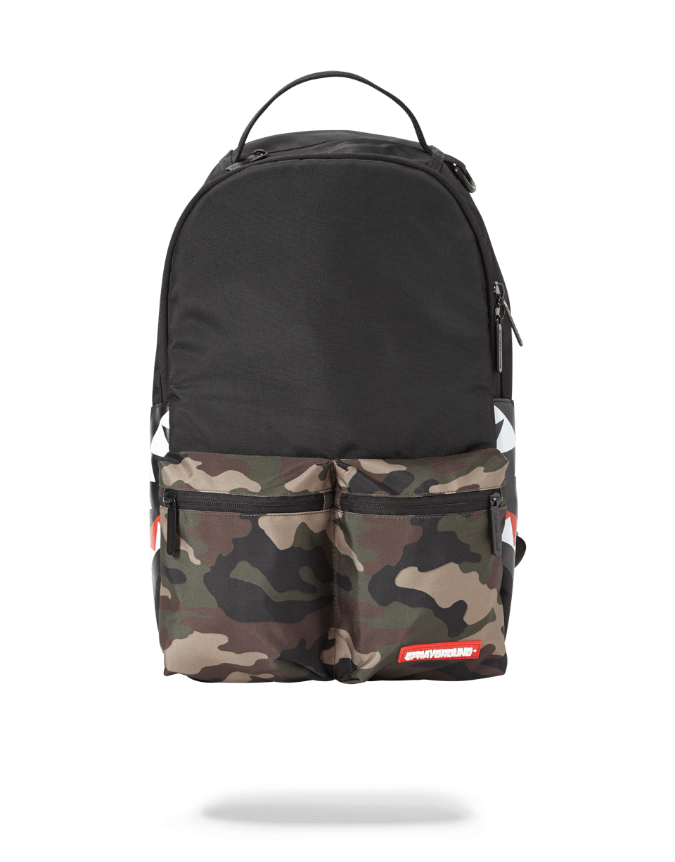 SPRAYGROUND® BACKPACK CAMO SIDE SHARK DOUBLE CARGO