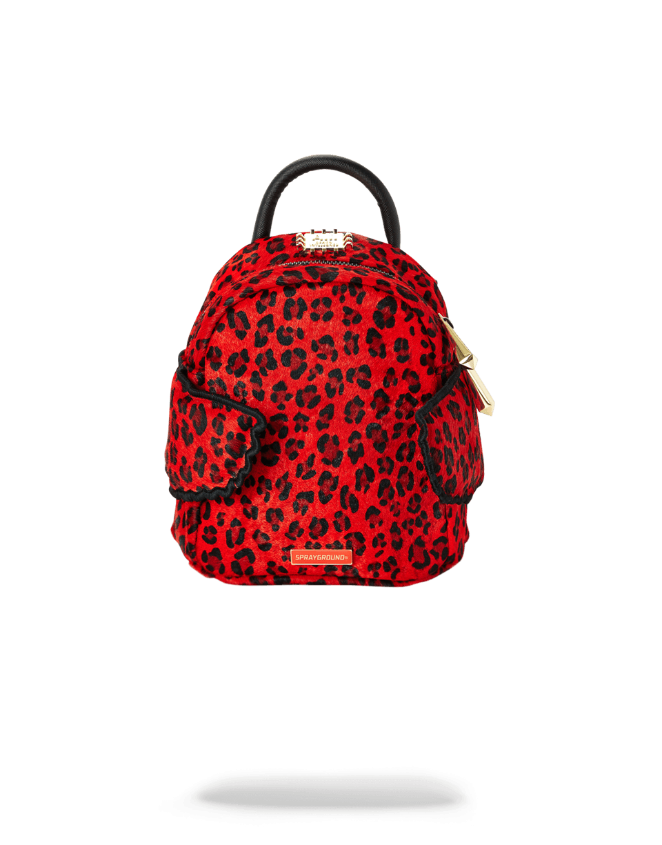 SPRAYGROUND® WOMENS BACKPACK RED LEOPARD ANGEL (PONY HAIR)