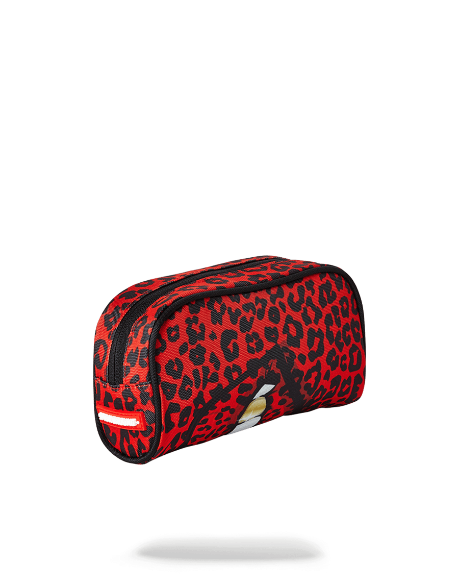 SPRAYGROUND® PENCIL CASE RED LEOPARD LIPS PENCIL CASE