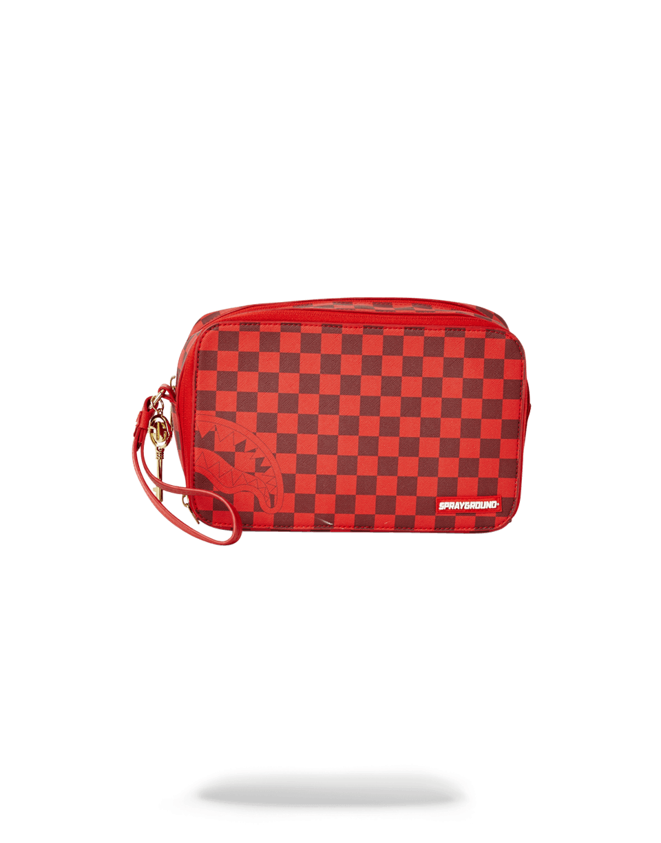 SPRAYGROUND® TOILETRY SHARKS IN PARIS RED TOILETRY AKA MONEY BAGS