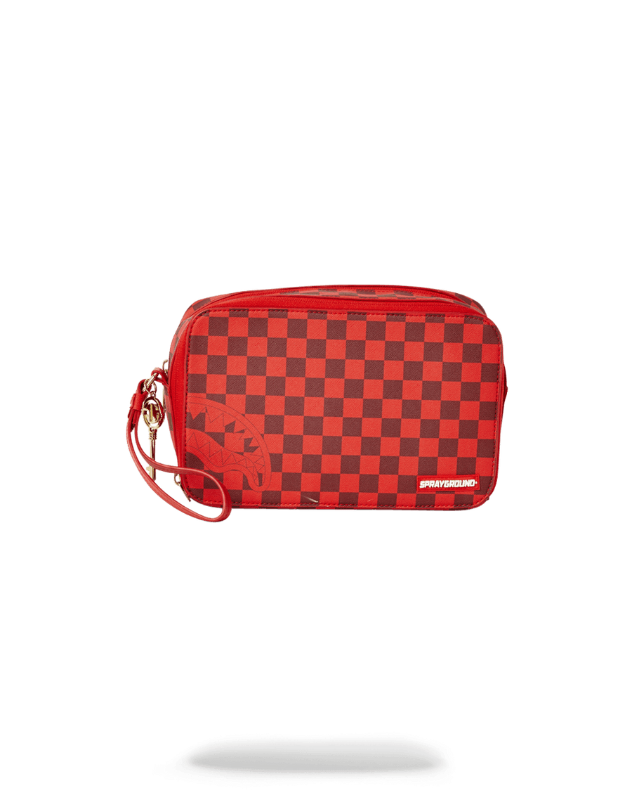 SPRAYGROUND® TOILETRY SHARKS IN PARIS RED TOILETRY AKA MONEY BAGS