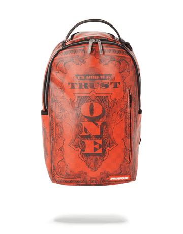 SPRAYGROUND® BACKPACK IN GOD WE TRUST RED BACKPACK (ONE OF ONE)