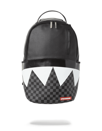 SPRAYGROUND® BACKPACK BLACK HALF CHECK SHARKS IN PARIS BACKPACK (ONE OF ONE)