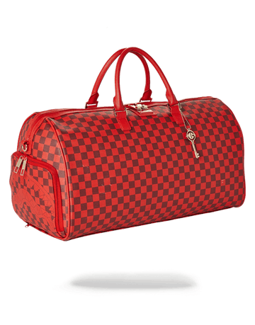 SPRAYGROUND® DUFFLE SHARKS IN PARIS DUFFLE (RED CHECKERED EDITION)