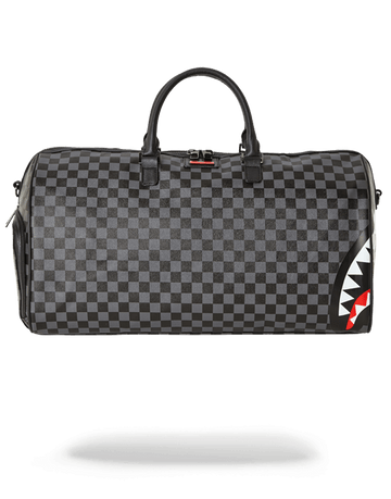 SPRAYGROUND® DUFFLE SHARKS IN PARIS (BLACK CHECKERED EDITION) DUFFLE