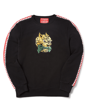 SPRAYGROUND® APPAREL SHARKTRACK TIGER MONEY CREWNECK