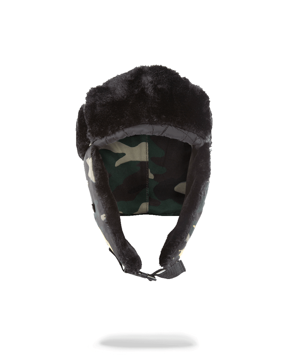 SPRAYGROUND® HAT GOLD STENCIL CAMO AVIATOR HAT