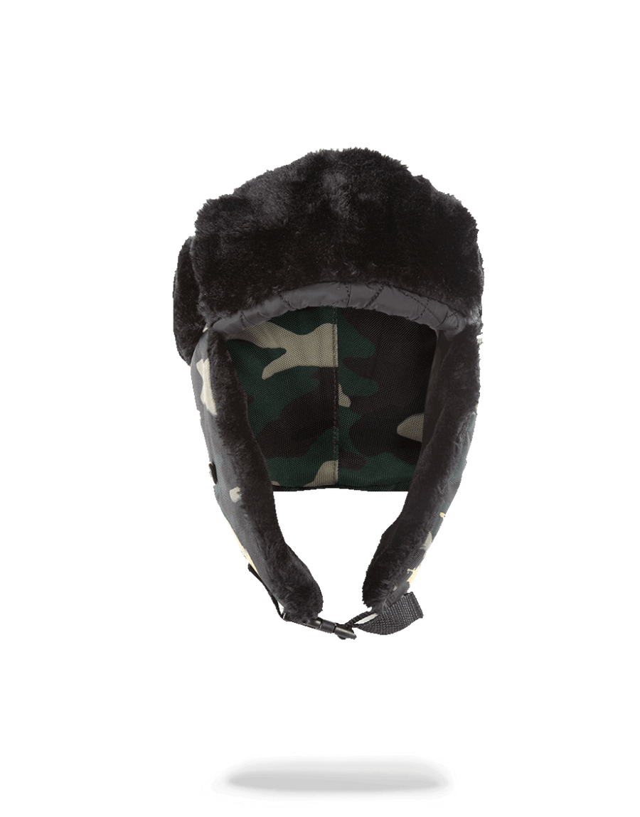 SPRAYGROUND® HAT GOLD STENCIL CAMO AVIATOR HAT