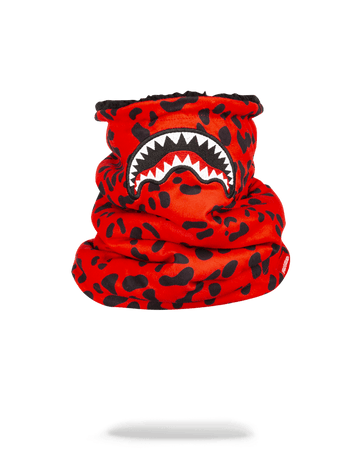 SPRAYGROUND® SKI MASK RED LEOPARD NECK WARMER