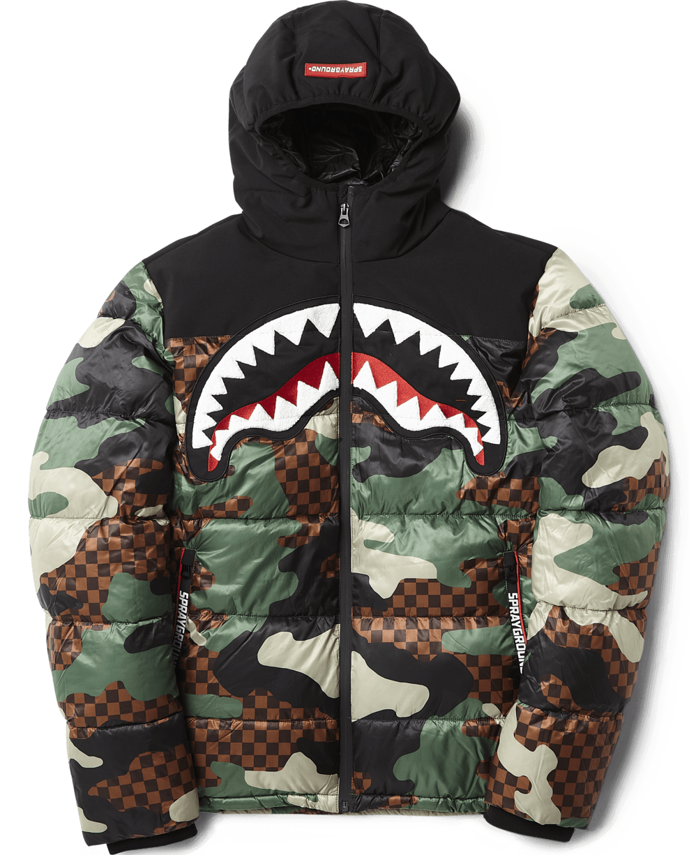 SPRAYGROUND® OUTERWEAR CAMO CHECKERED PUFFER
