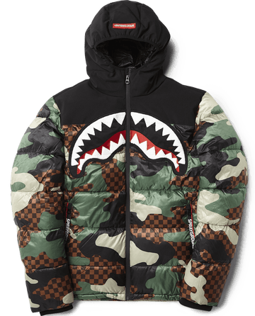 SPRAYGROUND® OUTERWEAR CAMO CHECKERED PUFFER