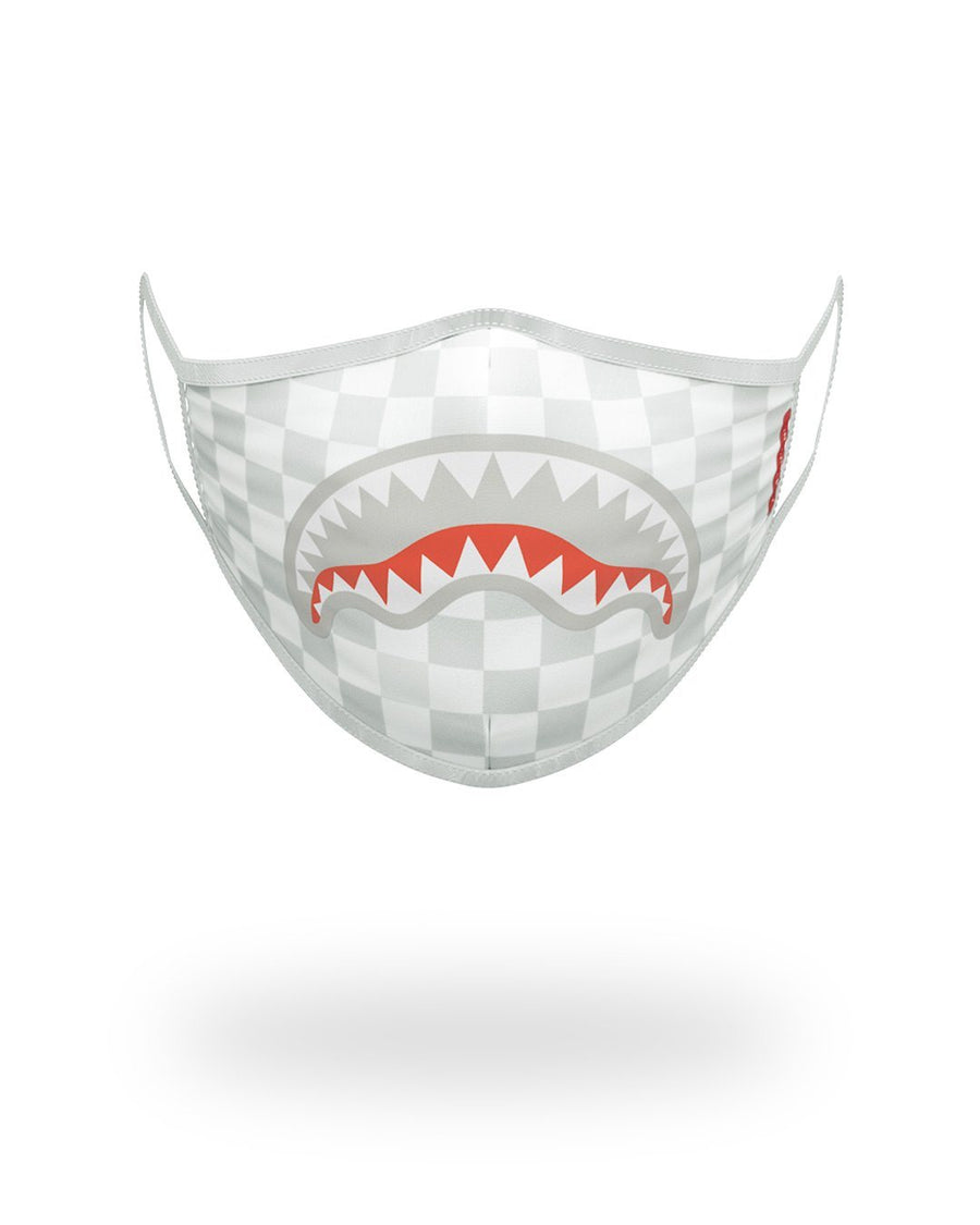 SPRAYGROUND® FASHION MASK SHARKS IN PARIS (WHITE) FORM-FITTING MASK