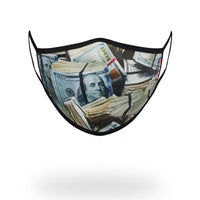 SPRAYGROUND® FASHION MASK MONEY WHERE UR MOUTH IS FORM-FITTING MASK