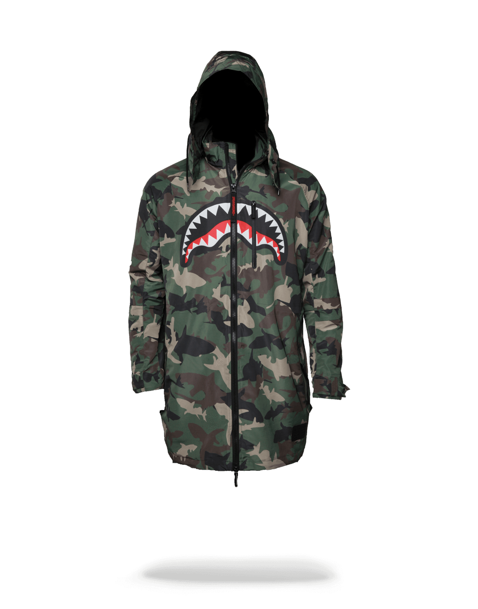 SPRAYGROUND® OUTERWEAR CAMO SHARK PARATROOPER JACKET