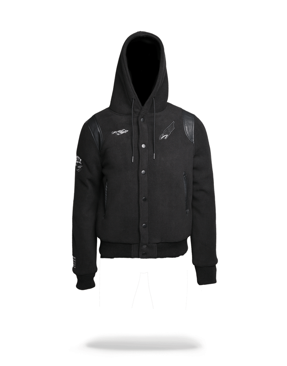 SPRAYGROUND® OUTERWEAR VARSITY ARMY PATCHES JACKET