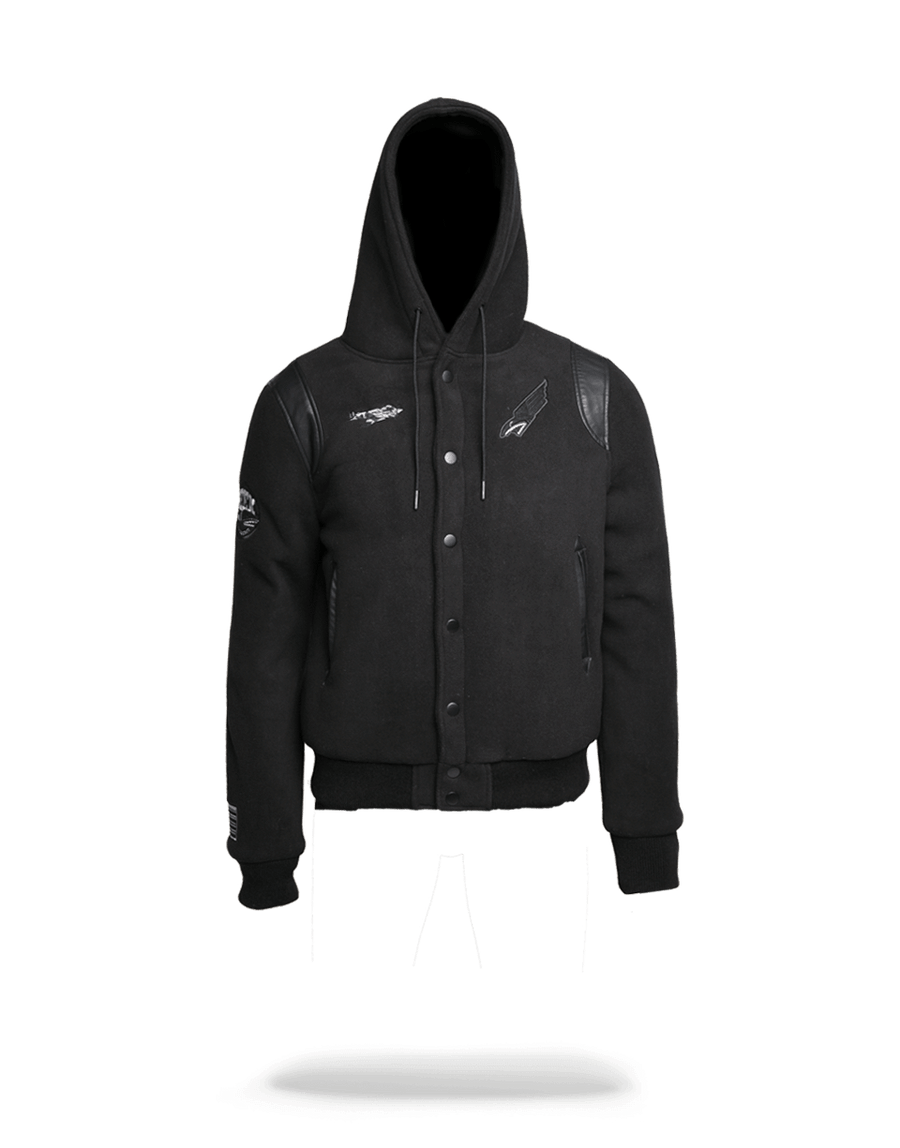 SPRAYGROUND® OUTERWEAR VARSITY ARMY PATCHES JACKET