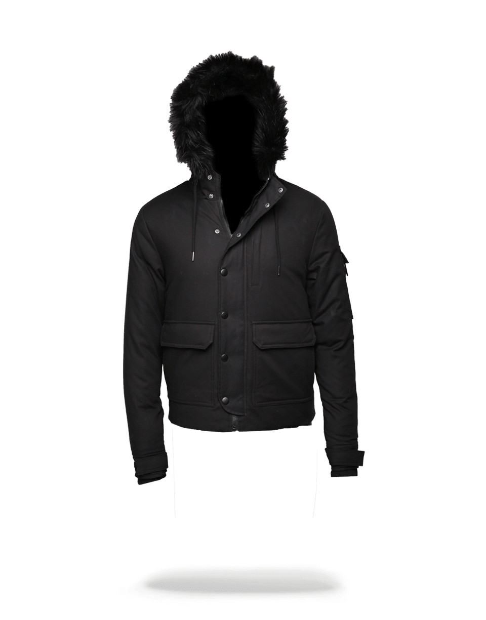 SPRAYGROUND® OUTERWEAR SOLID BLACK CHOPPER JACKET