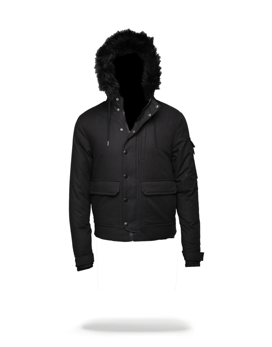 SPRAYGROUND® OUTERWEAR SOLID BLACK CHOPPER JACKET