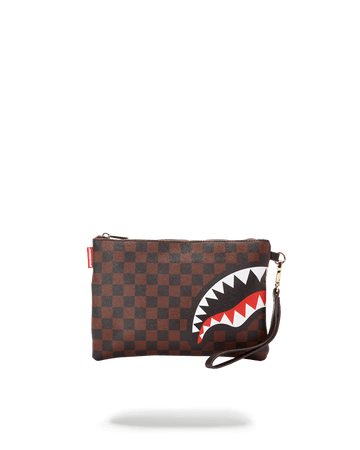 SPRAYGROUND® POUCHETTE CHECKS IN CAMOFLAUGE CROSSOVER CLUTCH