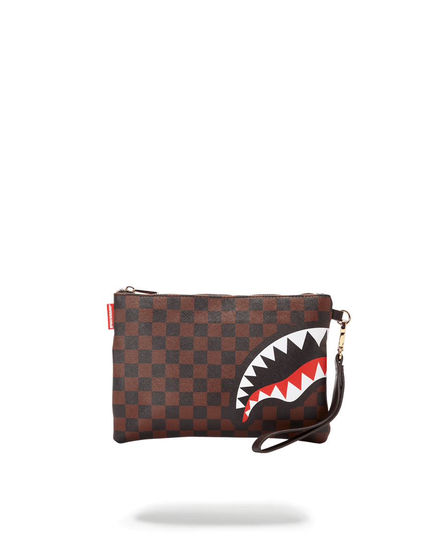 SPRAYGROUND® POUCHETTE CHECKS IN CAMOFLAUGE CROSSOVER CLUTCH