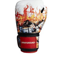 SPRAYGROUND® BOXING GLOVES WHITE FIRE MONEY BOXING GLOVES