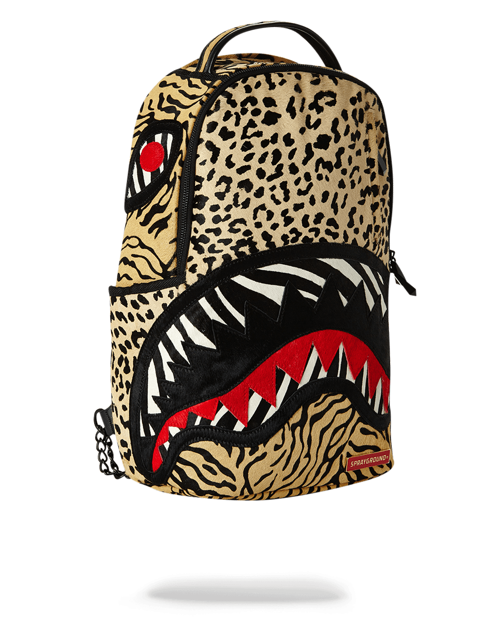 SPRAYGROUND® BACKPACK SAFARI SHARK (PONY HAIR/LEATHER) LIMITED TO 50 PCS