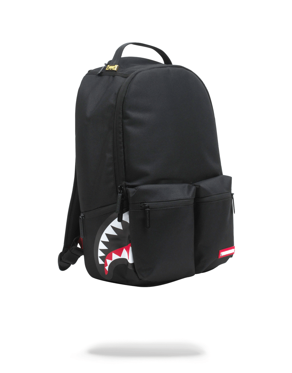 SPRAYGROUND® BACKPACK DOUBLE CARGO SIDE SHARK (BLACK)