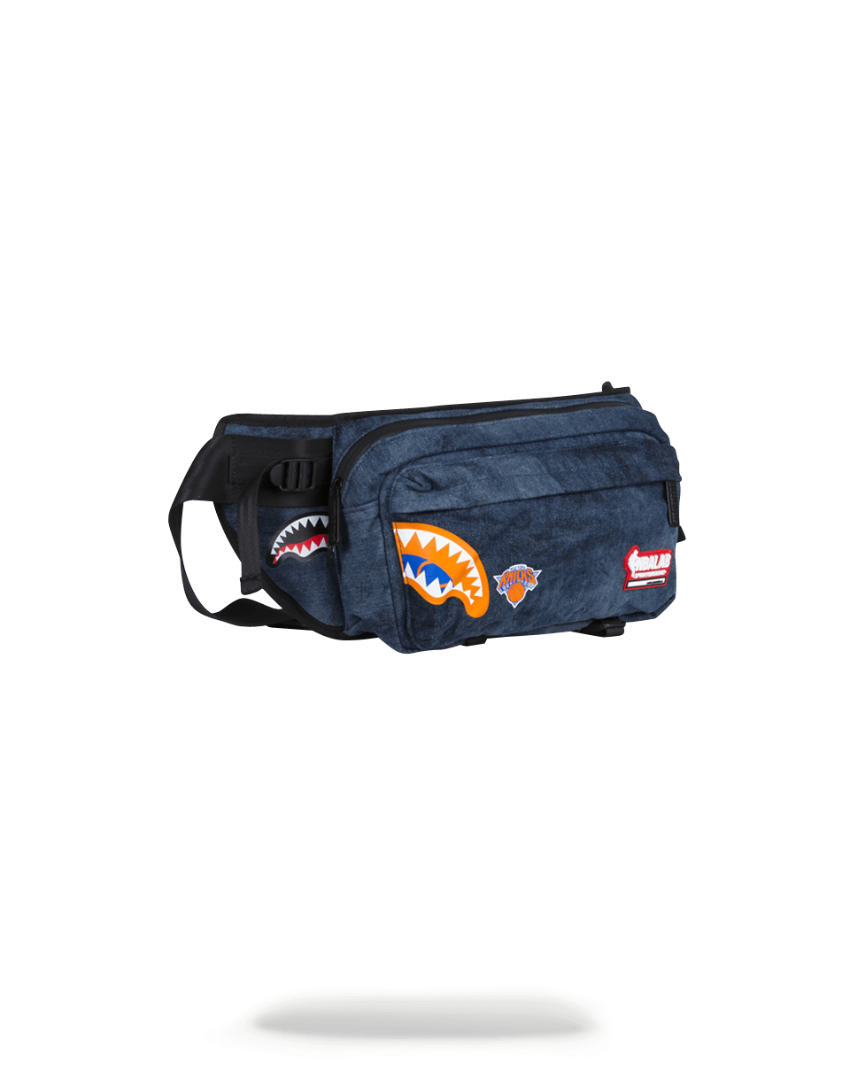 SPRAYGROUND® CROSS BODY NBALAB KNICKS DENIM SHARK CROSSBODY