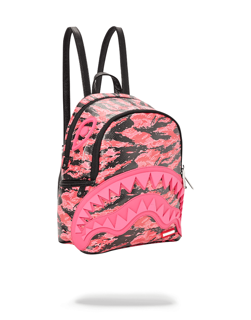 SPRAYGROUND® WOMENS BACKPACK PINK TIGER CAMO SHARKMOUTH SAVAGE BACKPACK