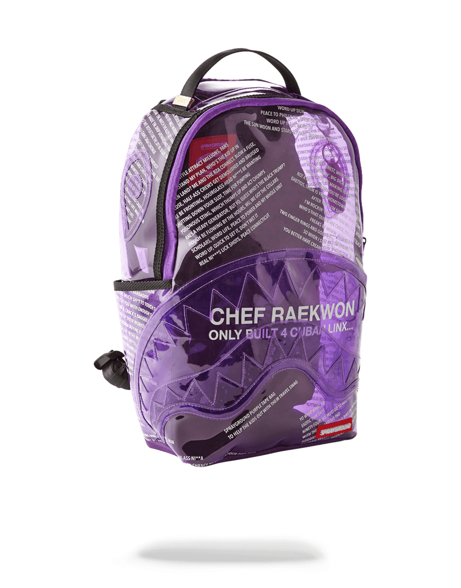 SPRAYGROUND® BACKPACK RAEKWON PURPLE TAPE SHARK