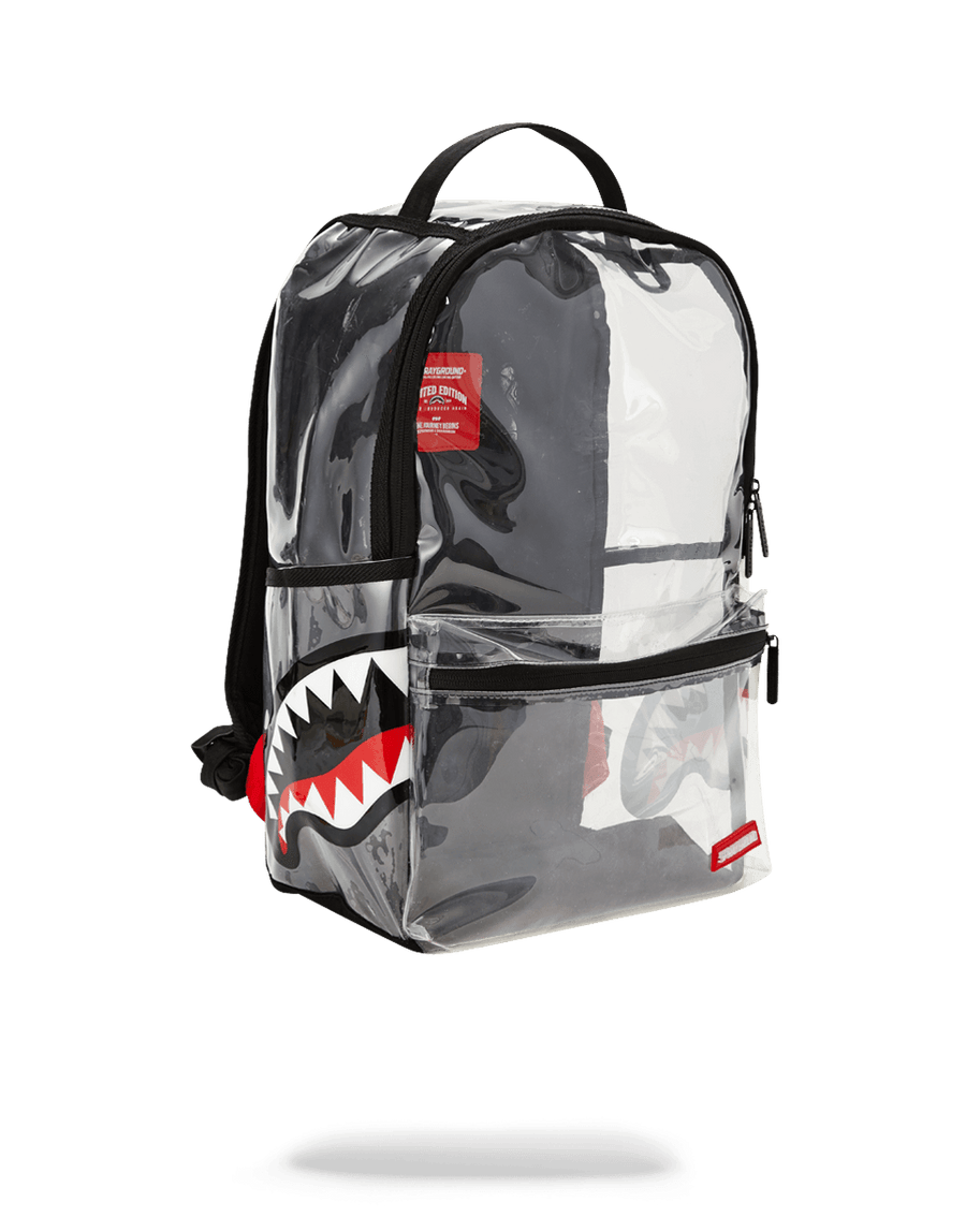 Clear shark backpack best sale