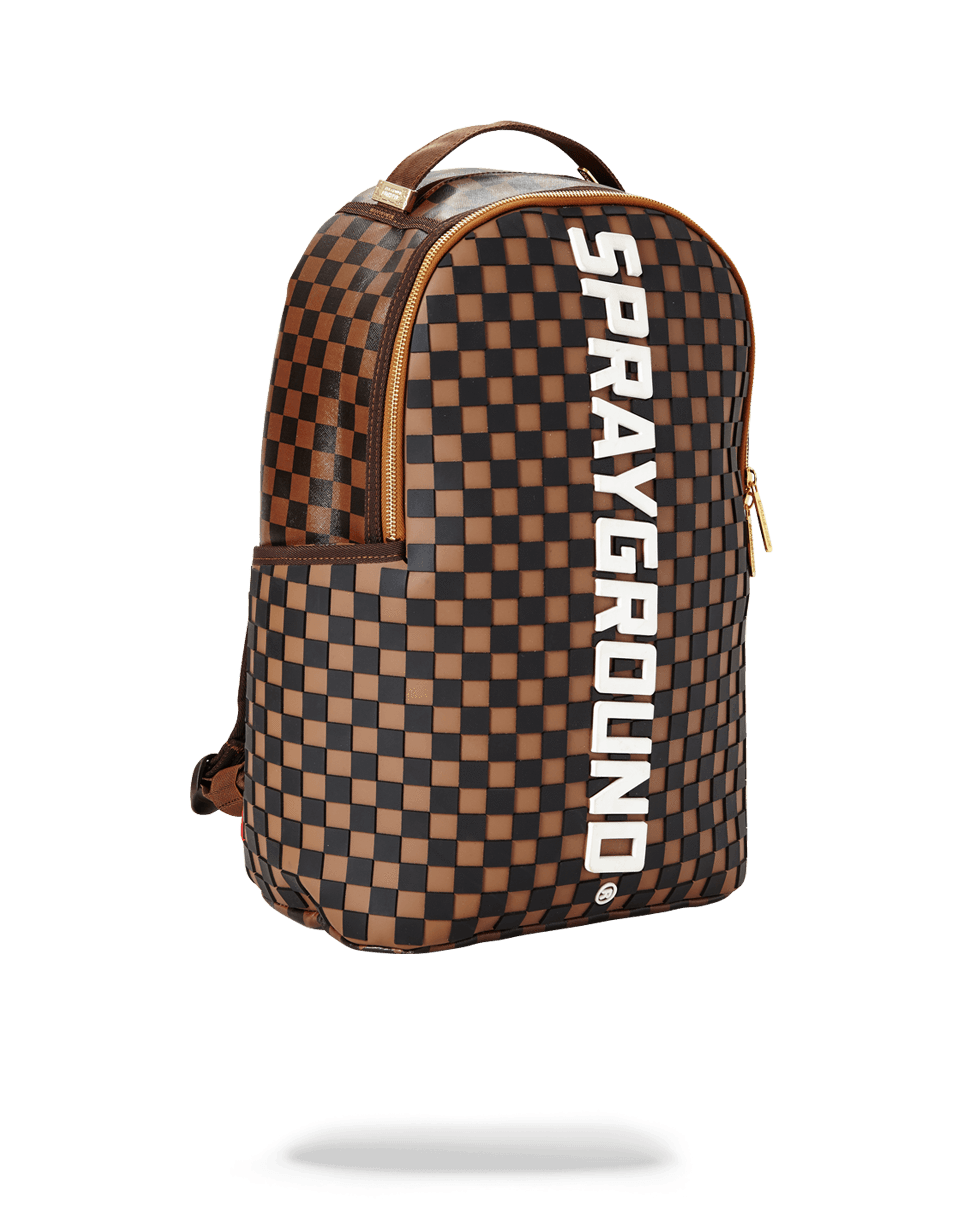 SPRAYGROUND® BACKPACK 3D MOLDED RUBBER CHECKERED LOGO