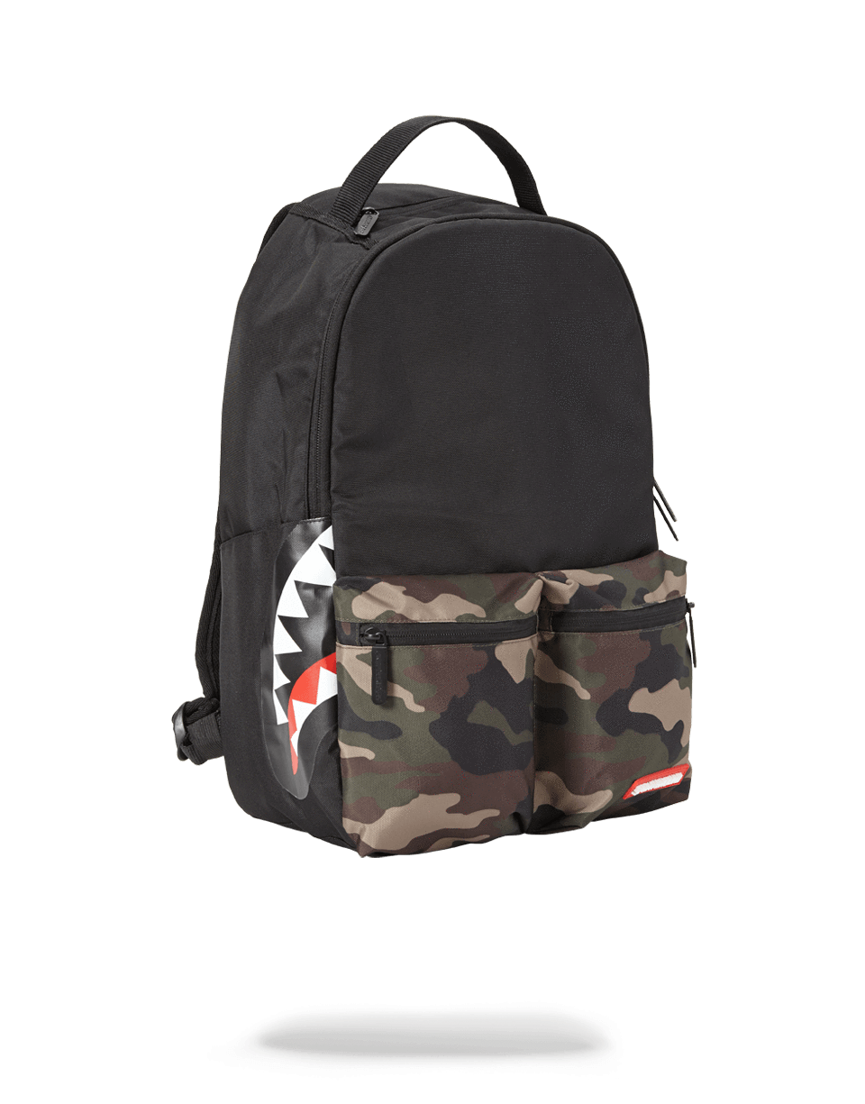 SPRAYGROUND® BACKPACK CAMO SIDE SHARK DOUBLE CARGO